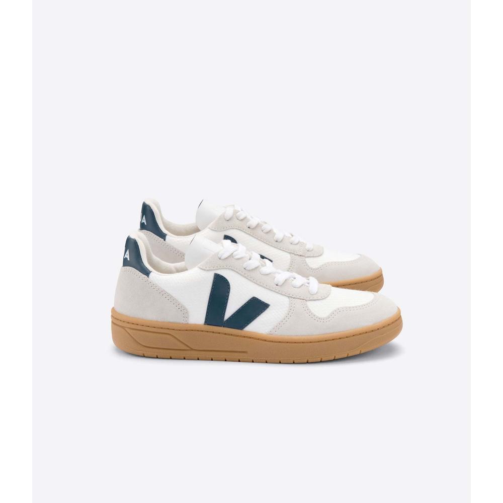 Veja V-10 B-MESH Sneakers Dames White/Beige | NL 637MQZ